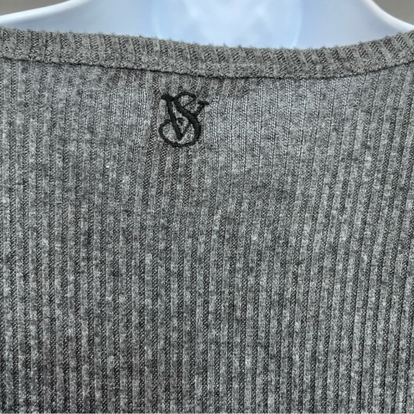Victoria Secret Gray Button Crop Cardigan Sweater - Picture 5 of 14